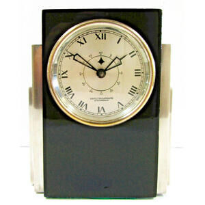 Hamilton Sangamo Synchronous 1930s Scarsdale Model Black Lacquer Chrome Clock